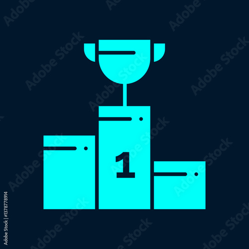 Champion Cup trendy artwork magnificent abstract vector illustration colorful valuable design