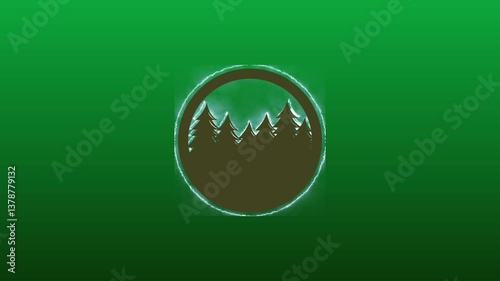 pine tree icon animation video spruce tree, forest wood animation, 4k transparent motion graphics, infinite loop