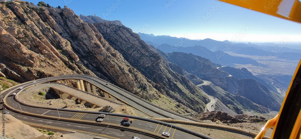 Obraz premium Taif scenery view from Al Hada Cable Car