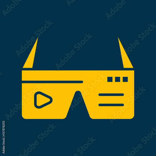 Smart Glasses trendy artwork beauteous abstract vector illustration colorful valuable design