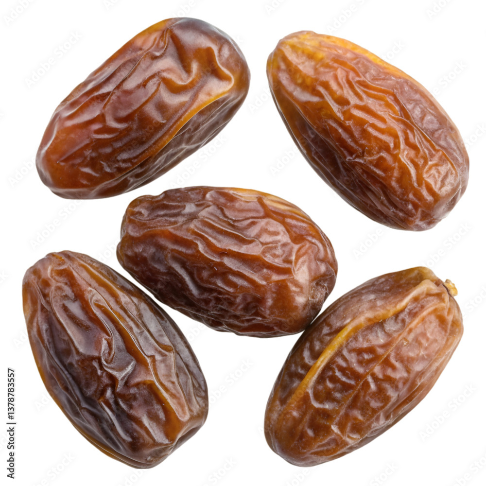 Dry dates in natural form isolated on transparent background Dry dates in natural form isolated on transparent background
