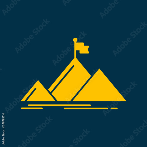 Mountain Peak trendy artwork ravishing abstract vector illustration colorful valuable design