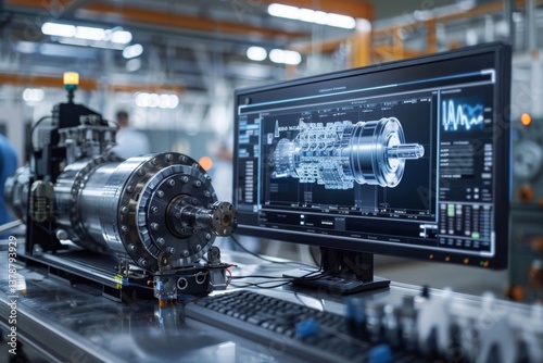 Detailed digital twin visualization synchronizing with a real-world machine in an industrial setting