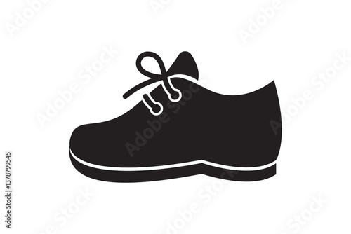Kids shoe art silhouettes with white background 