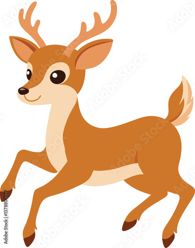 Cute deer animal vector art