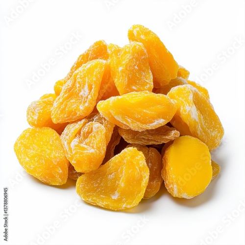 Dried apricots captured in a high-quality photo showcasing their rich color and natural texture