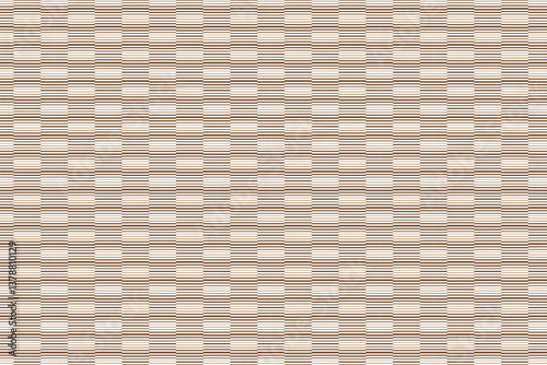 alternating brown and beige horizontal lines, arranged in a precise grid-like structure, creates a visually rhythmic effect