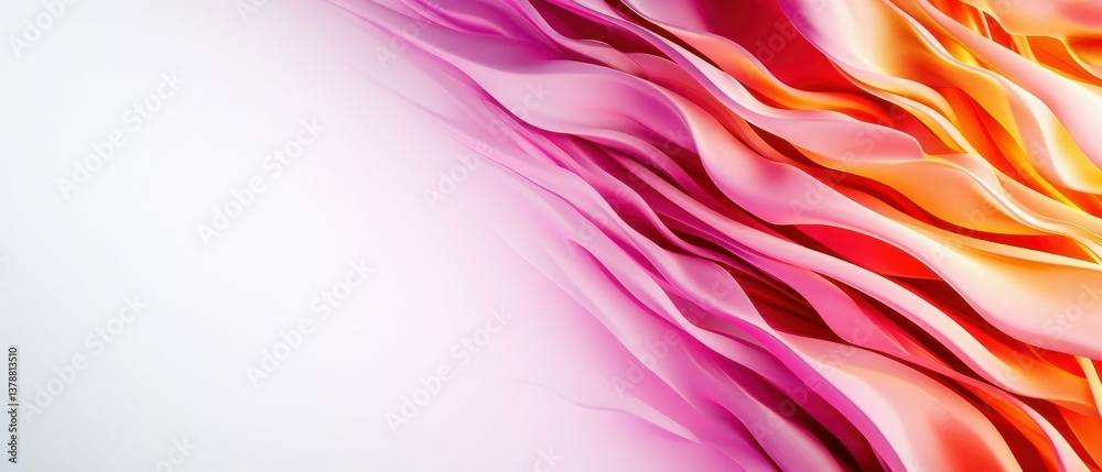 Fototapeta premium Dynamic abstract waves digital art colorful illustration creative design aesthetic perspective visual concept