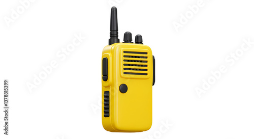 Walkie Talkie icon 3d render concept of digital wave technology walkie talkie vector illustration