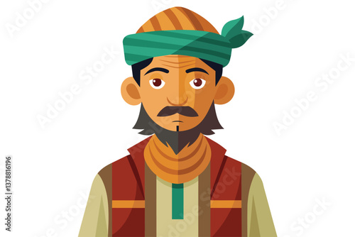 cartoon of a man with hat