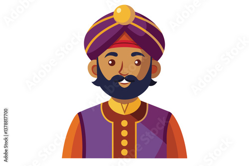 a indian men on white background