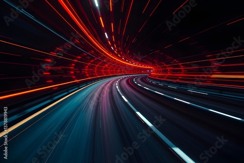 Dynamic Light Trails on Highway at Night – Capturing Speed and Motion in Urban Photography