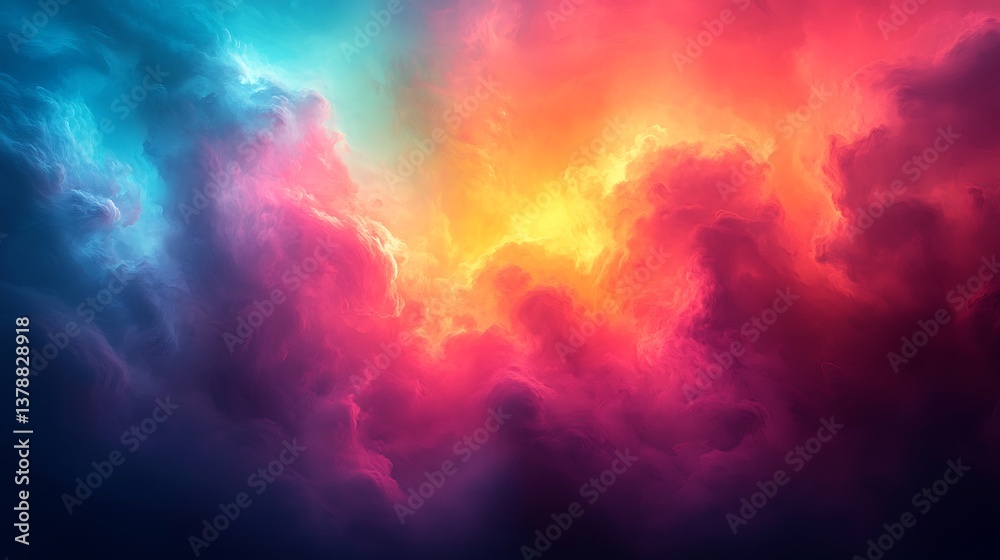 Fototapeta premium Vibrant Abstract Cloudscape Digital Art