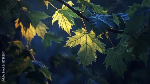 Evening Sycamore Leaves
