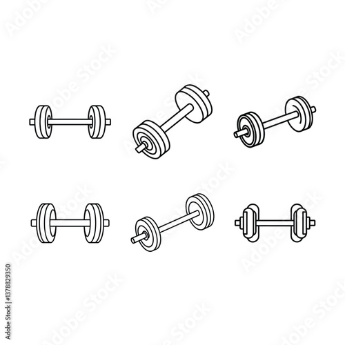 Barbell Icon Vector Illustration for Fitness and Workout Designs