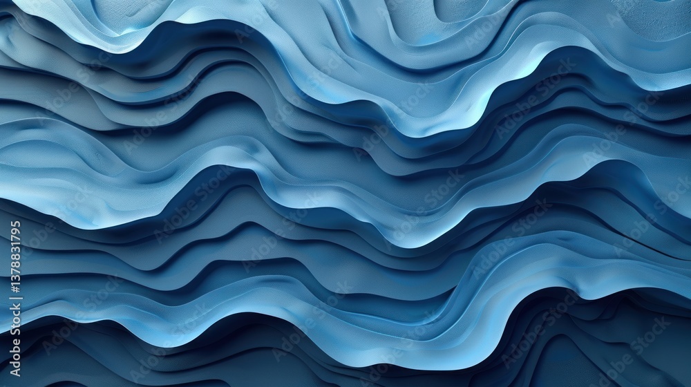 Abstract wavy layered blue background Abstract wavy layered blue background