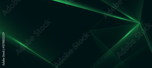 Technology background. Green and black abstract geometric diagonal light background vector,technology innovation background