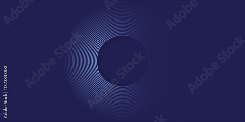 Abstract blue background with blue glowing diagonal geometric lines. Modern shiny blue rounded rectangle lines pattern. Minimalist graphic design. Futuristic technology concept