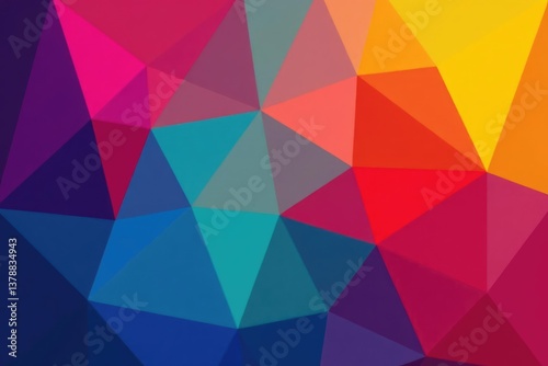 Abstract geometric shapes, vibrant color palette, modern style, background, geometric