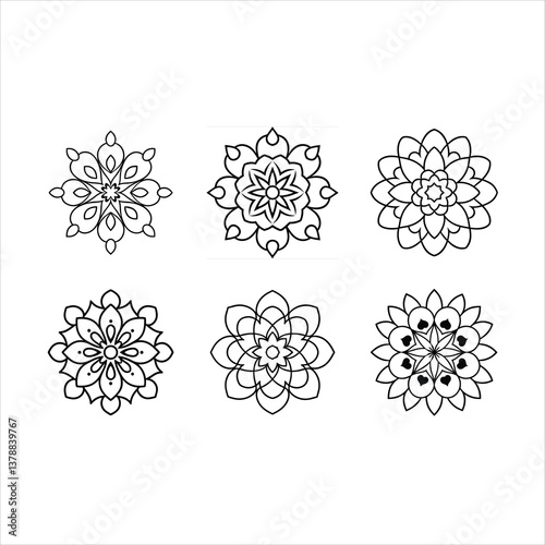 Mandala with Heart Elements Vector | Decorative Love Mandala Design