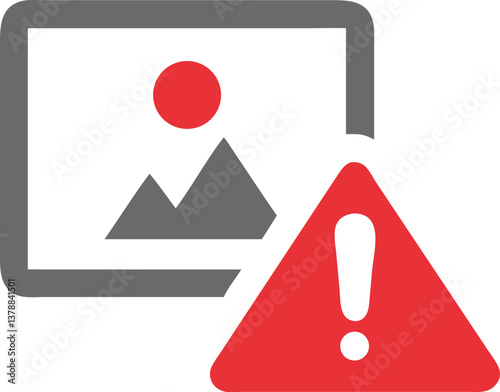 Red exclamation danger warning sign in a triangular shape
