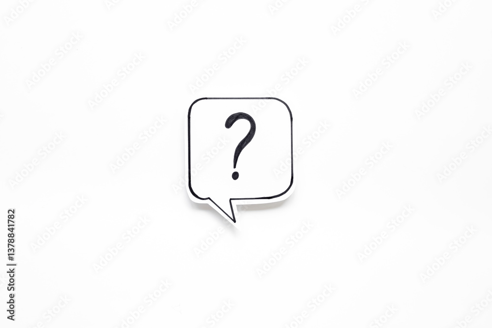 Question mark speech bubbles top view. FAQ concept Question mark speech bubbles top view. FAQ concept