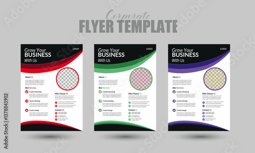 clean and modern business flyer design template and layout design, news latter