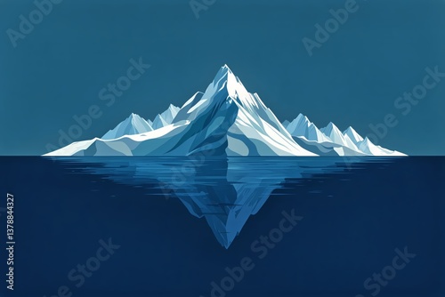 Majestic Icebergs Rise Above Calm Waters in a Remote Arctic Landscape During ...