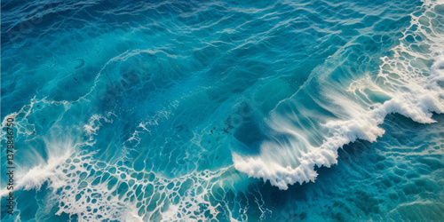 Seamless wave water ocean soft blue curve line background. Water  ocean wave white and soft blue aqua, teal texture. Vector sea, wave, water background.
