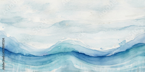 Abstract blue ocean sea surface water wave and curve line background. Vector illustration.