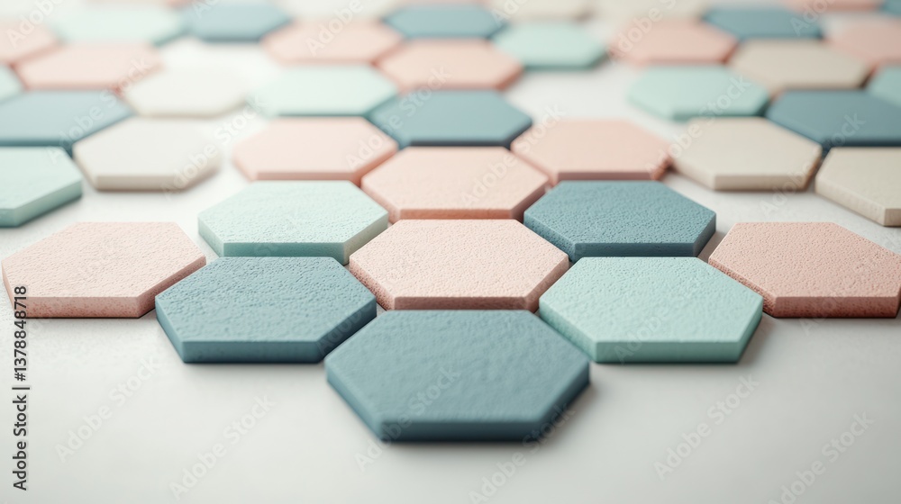 Pastel Hexagon Tiles Pastel Hexagon Tiles