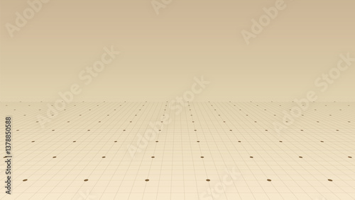 Abstract perspective grid background. Vector wireframe blueprint design for architecture, technology, or sci-fi visualization
