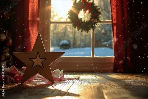 Cozy Winter Morning With Festive Decor and Sunlight Streaming Through the Window