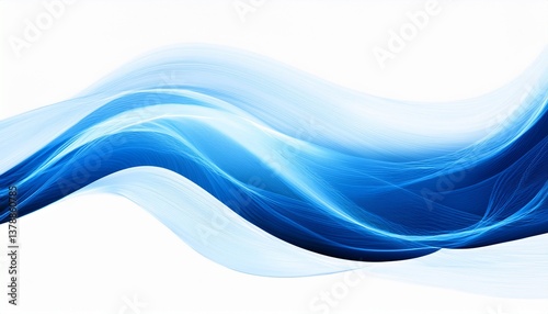 Wallpaper Mural electric blue light abstract energy wave glow isolated on transparent white background Torontodigital.ca