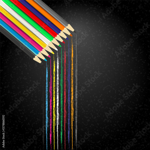 Colored Pencil Top view collection 