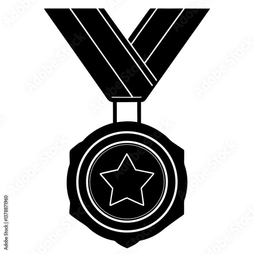 sports medal  silhouette vector illustrator 