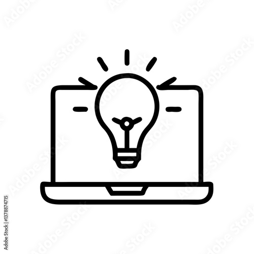 Laptop Bulb Icon