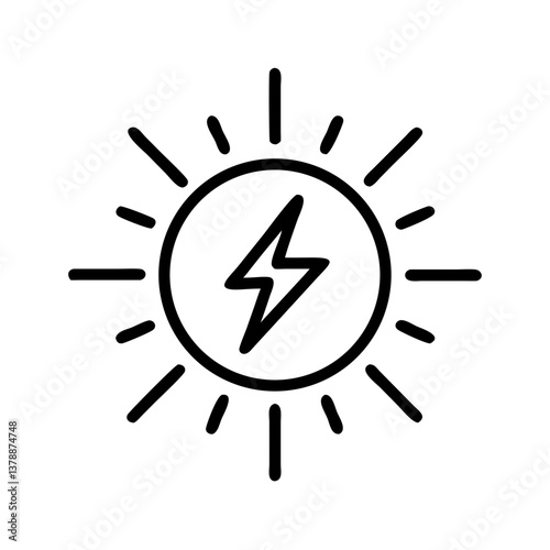 Sun Lightning Icon