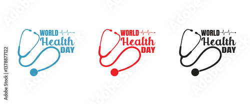 world health day vector graphic with beautiful lettering for greetings, banners,campaigns, etc.