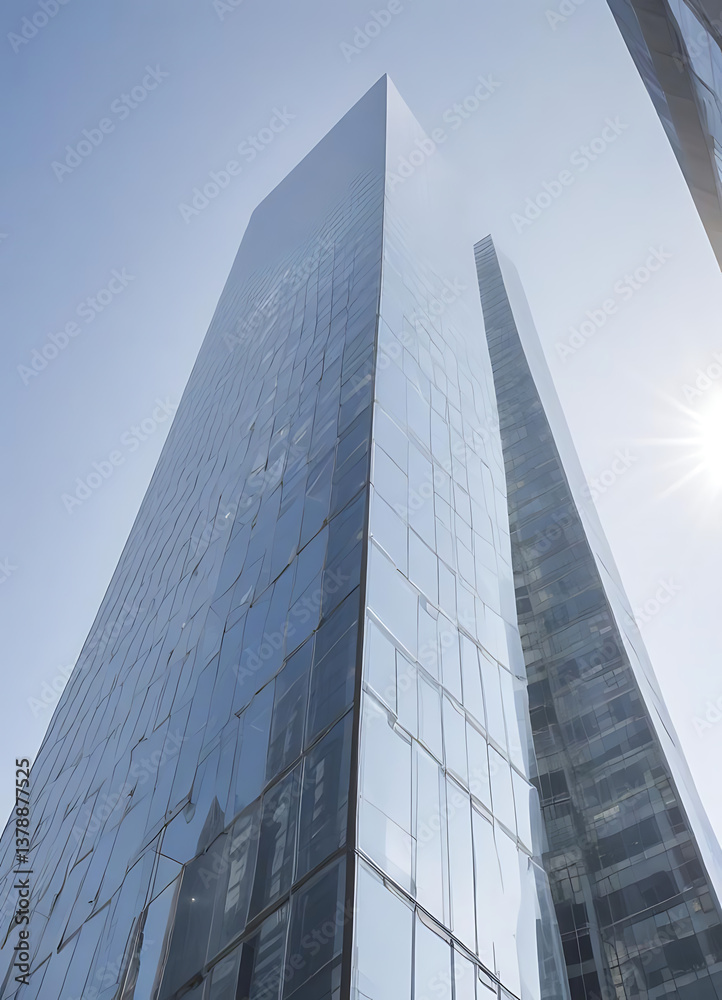 Modern Skyscraper with Glass Facade Modern Skyscraper with Glass Facade
