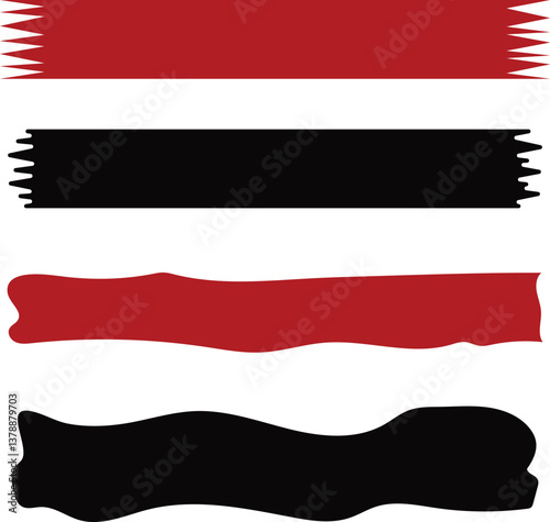 A set of red and black ribbons Free Download A set of red and black ribbons - GFXLoad