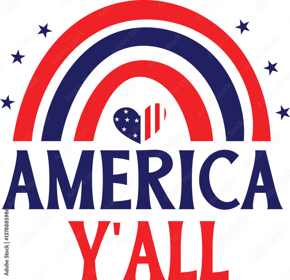 Naklejka premium America y’all