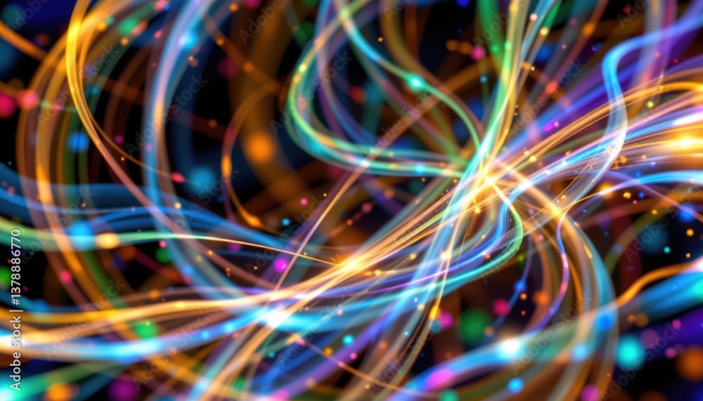 Holographic Light Patterns Depict abstract holographic light patterns swirling and interacting, showcasing vibrant colors and movement. Holographic Light Patterns Depict abstract holographic light patterns swirling and interacting, showcasing vibrant colors and movement.