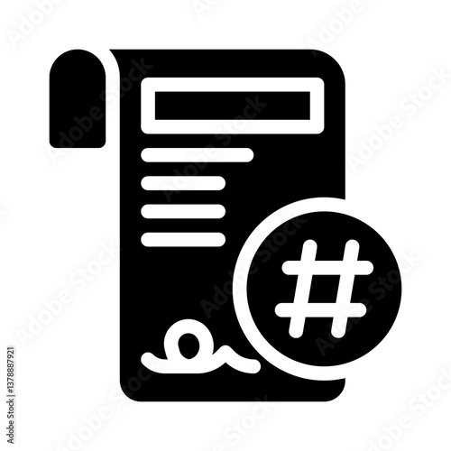 blockchain glyph icon