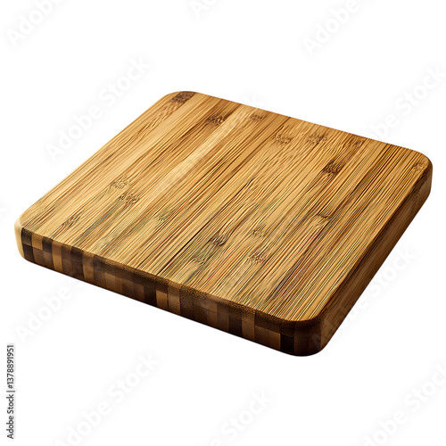 Eco friendly bamboo cutting mats with protective paddi Isolated on Transparent Background