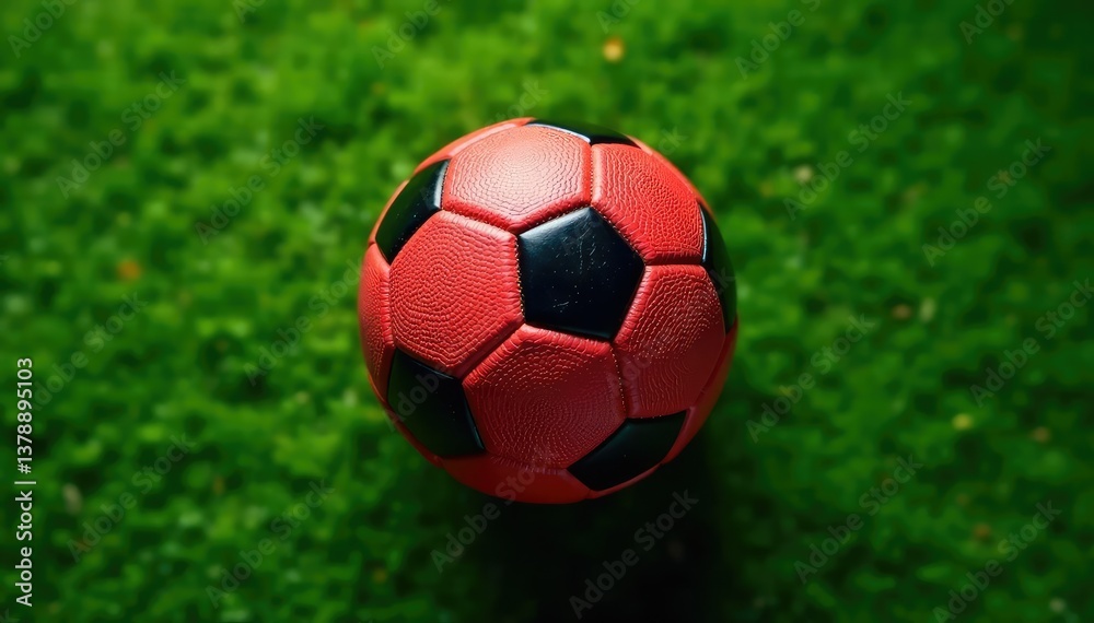 Fototapeta premium Overhead view, isolated football, classic design , rugby, football