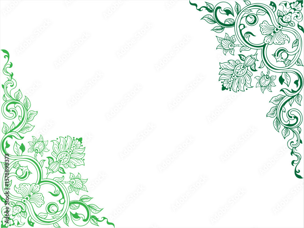 Obraz premium abstract floral frame