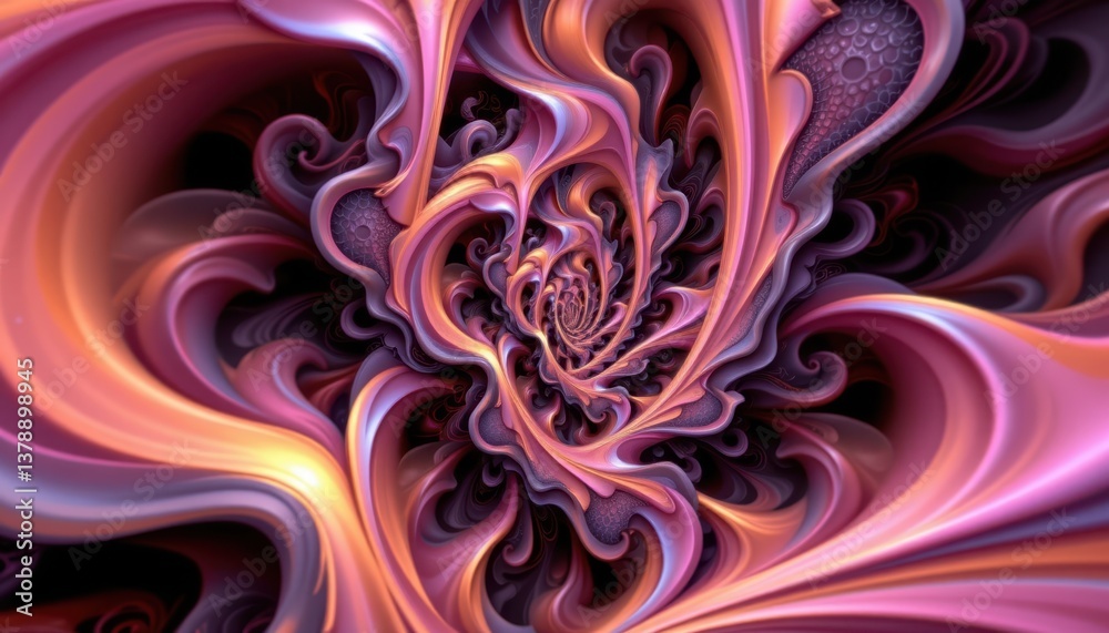 Fractal Patterns A mesmerizing fractal design with intertwining curves and lines in a radiant palette of pink and orange tones. Fractal Patterns A mesmerizing fractal design with intertwining curves and lines in a radiant palette of pink and orange tones.