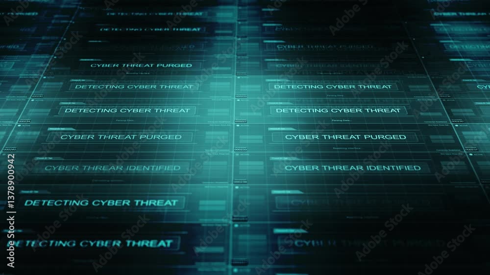 Cyber Security Analyst Interface - Blue Colors