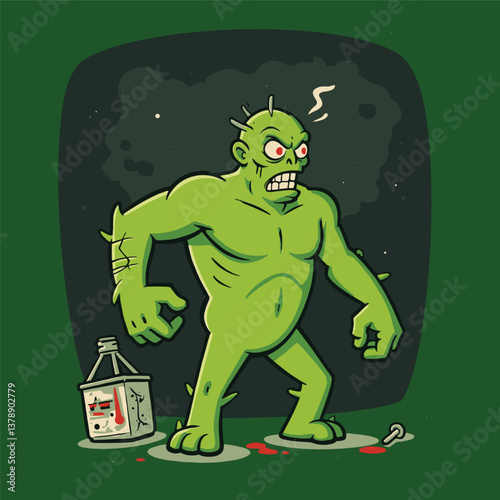 funny cartoon zombie
